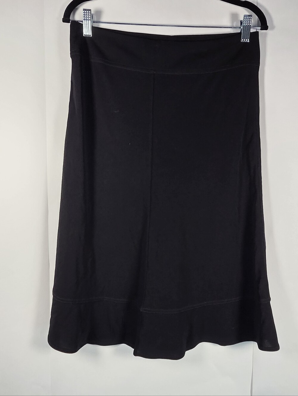 DKNY Black A-Line Skirt with Subtle Hem Flare